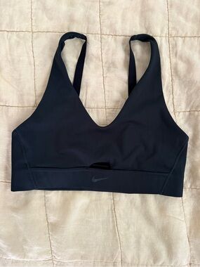 Nike Black Low-Impact V-Neck Sports Bra